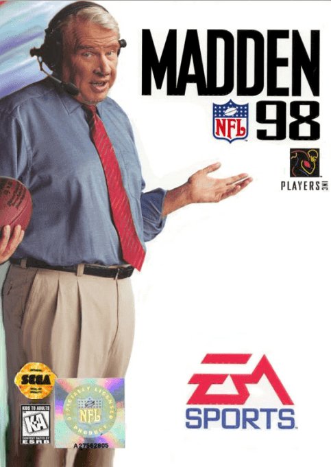 NFL '98 box art for Sega Genesis